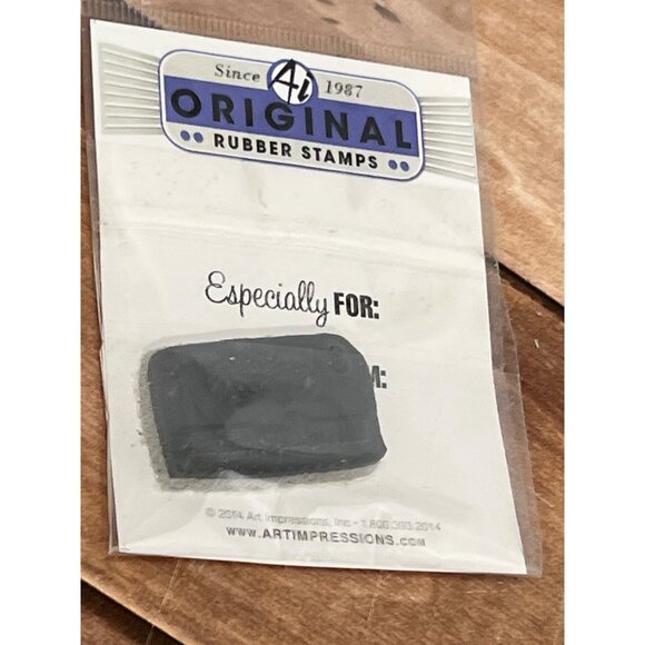 Art Impressions Unmounted Rubber Stamp  GIFT TAG TO FROM - Picture 3 of 5